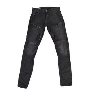G Star Raw Air Defense Skinny Jeans Men's 32/33 Biker Opium Punk Zippers Utility